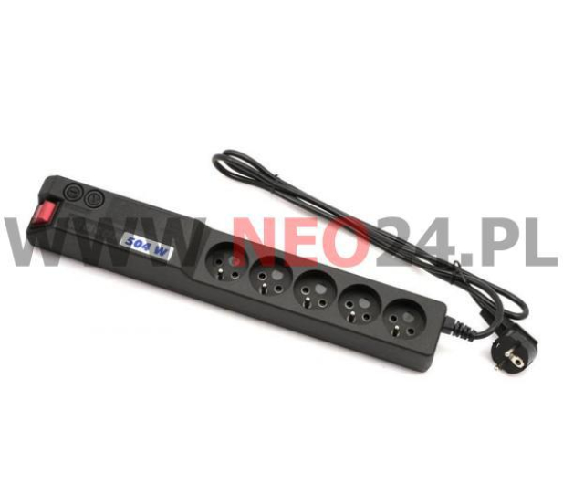 HSK DATA Listwa zasilająca ACAR 504W Czarna 1.9 M (ALP-ACAR504W---0N) - 1414891 - zdjęcie